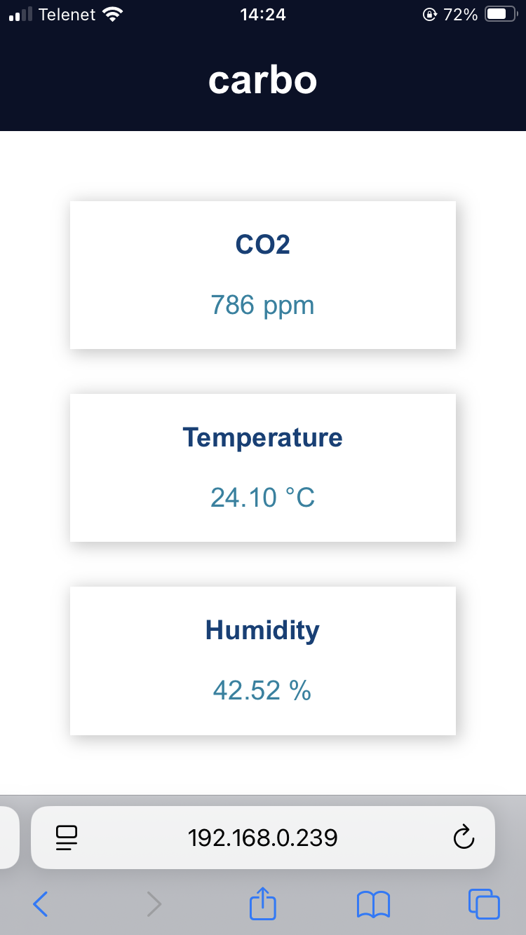 first implementation of the webpage